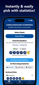 Lottery Generator & Statistics screenshot #1 for iPhone