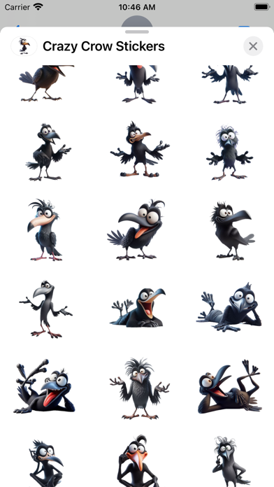 Screenshot #2 pour Crazy Crow Stickers