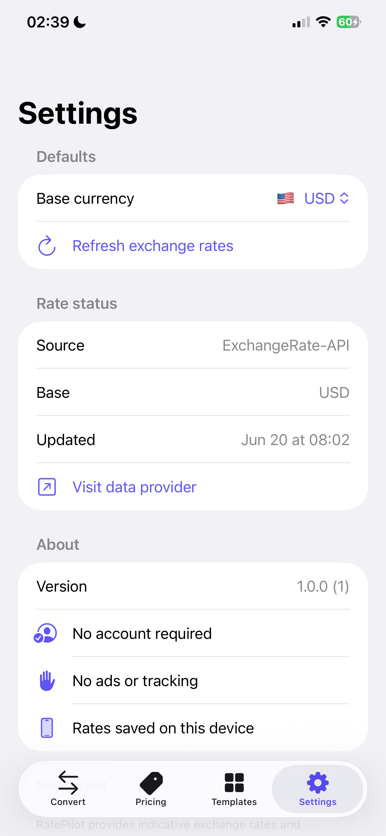 RatePilot: FX Pricing