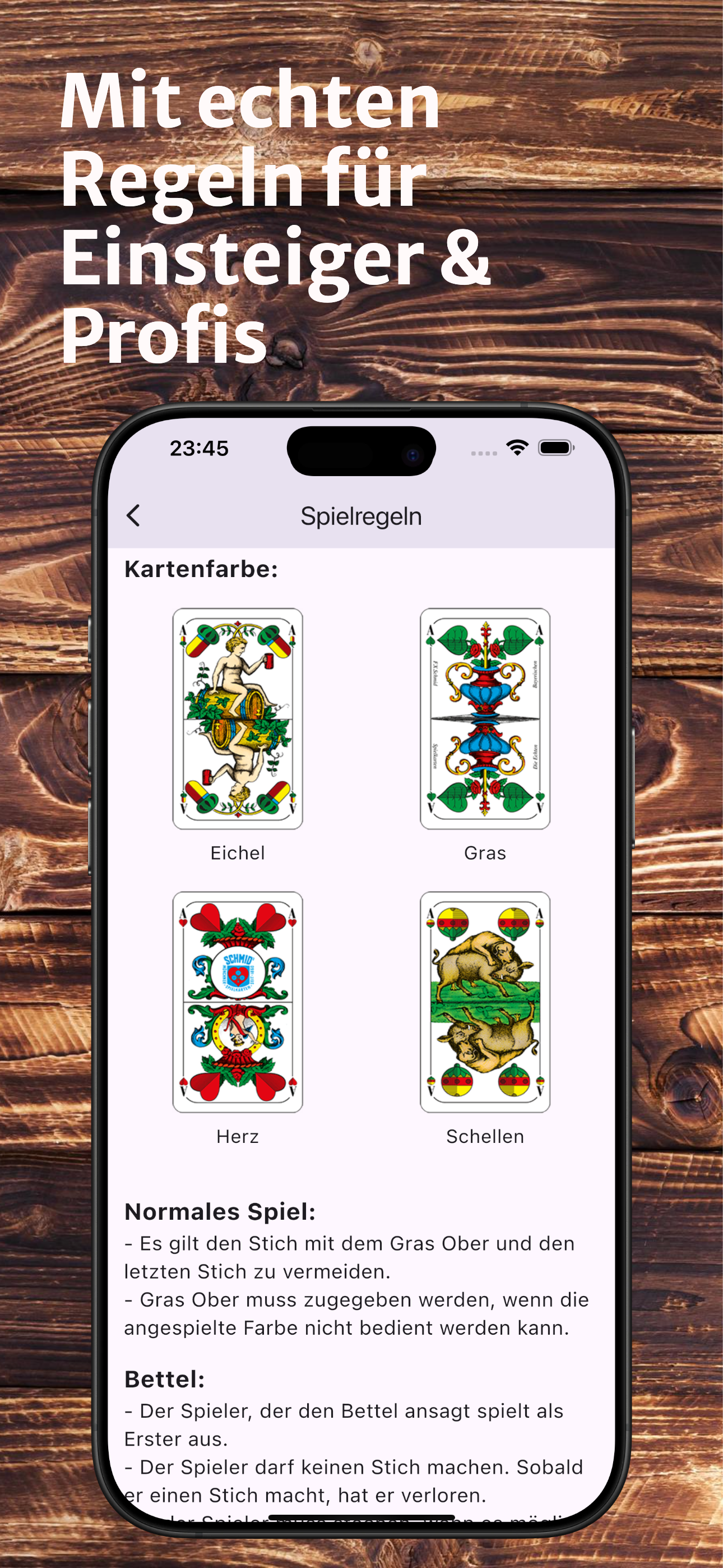Grasoberln Kartenspiel Bayern