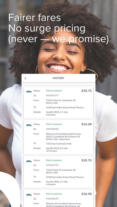 HUM Rideshare Screenshot