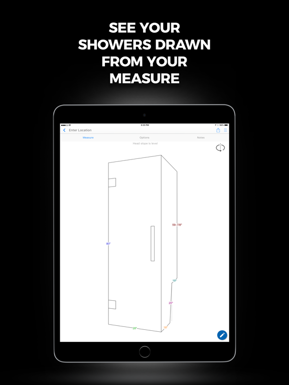 Smart Glazier Shower Measure iPad screenshot 2 - Productivity app