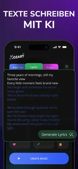 Screenshot von KI Musik Generator - Mozart auf dem iPhone 3