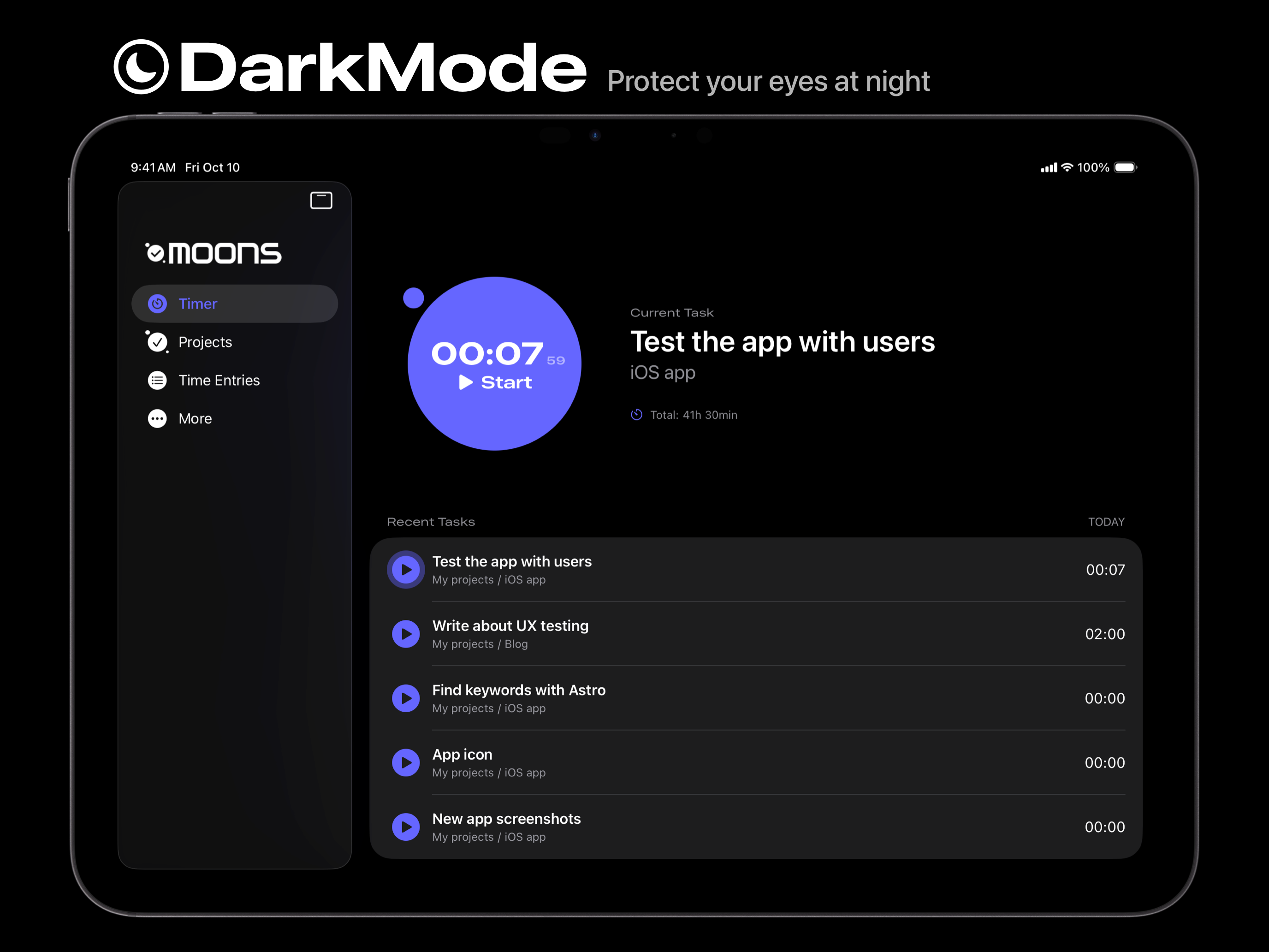 Hours Tracker - Moons