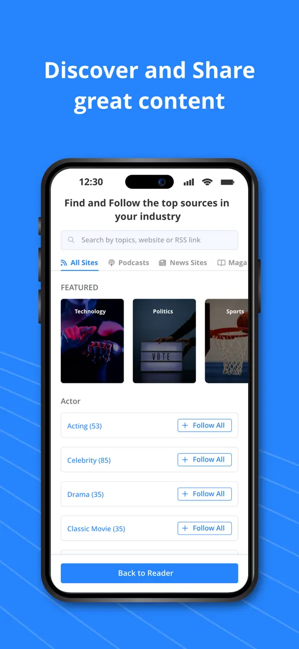 Screenshot #2 pour Feedspot Reader