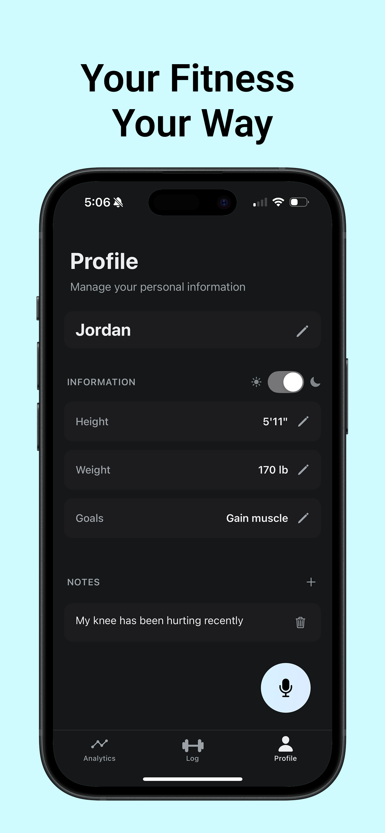 Whisper Lift: Workout Tracker