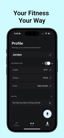Whisper Lift: Workout Tracker iPhone screenshot
