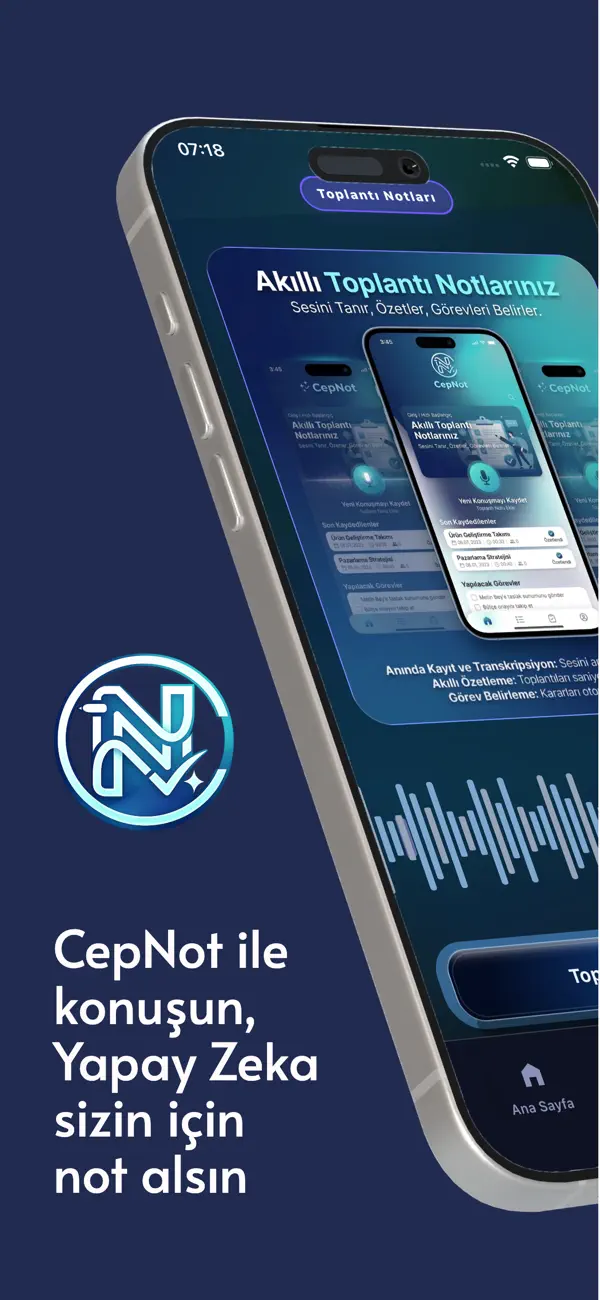 Screenshot #1 pour CepNot: Yapay Zeka Asistanınız
