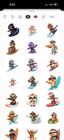 Surfing Sloth iPhone screenshot