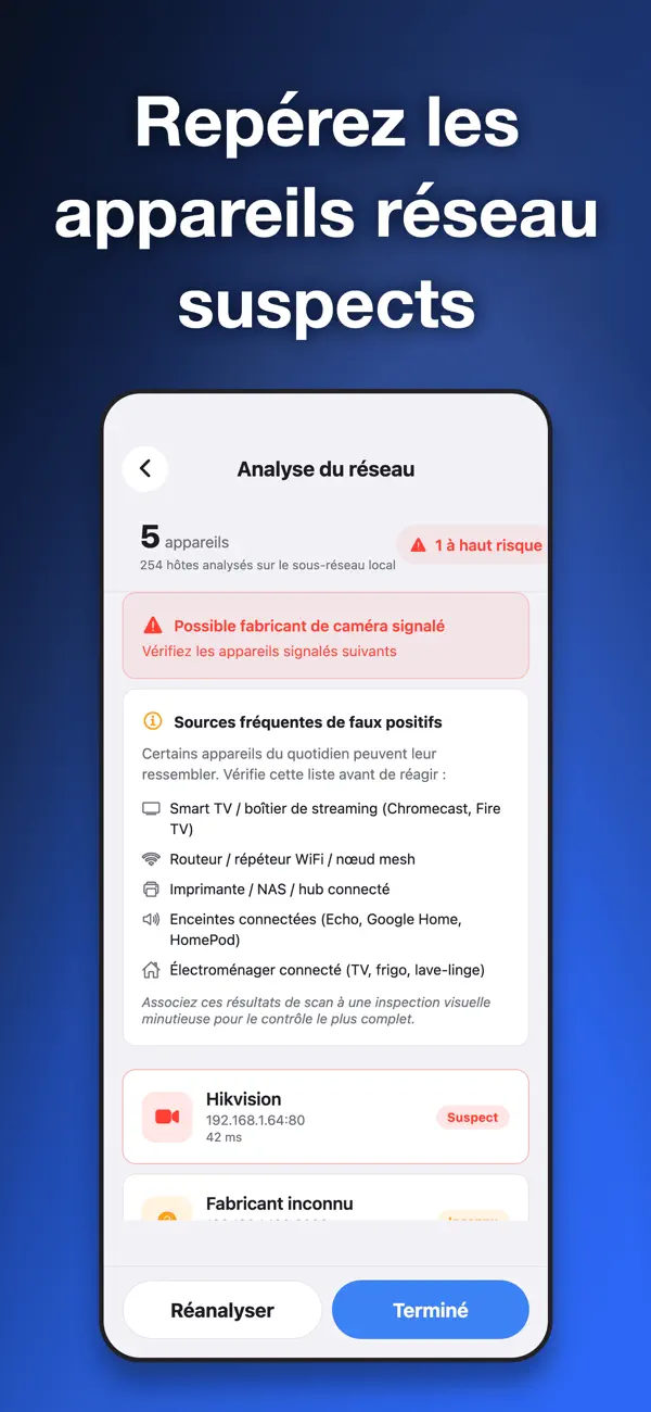 Screenshot #3 pour Détecteur Caméra Cachée·Espion