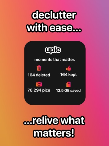 upic: camera roll cleaner iPad screenshot