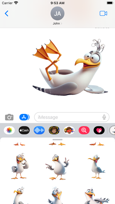 Goofy Seagull Stickers Screenshot