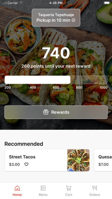 Screenshot 1 of Taqueria Tepehuaje App
