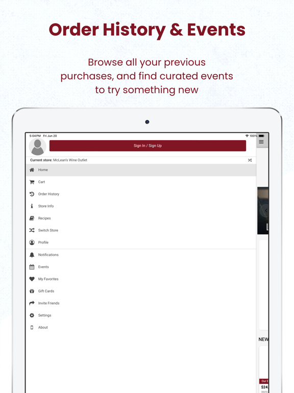 The Wine Outlet iPad screenshot 2 - Shopping app