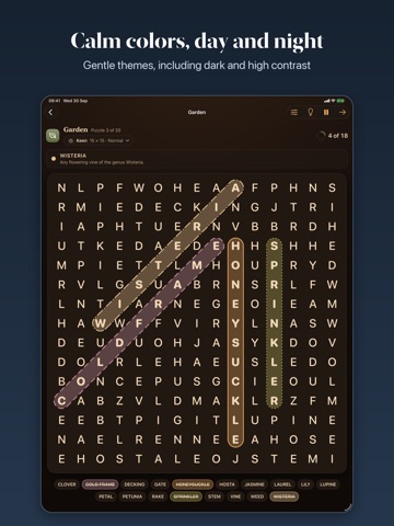 Word Search: Calm Puzzles iPad screenshot