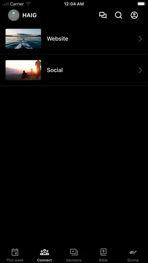 Haig Baptist Church screenshot 2