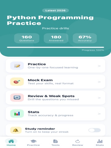 Python Programming Practice iPad screenshot