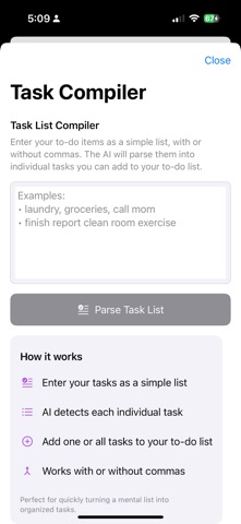 Goblin Tools: Autism Pal To Do iPhone screenshot