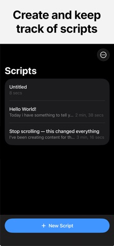 ScriptLens: Teleprompter screenshot