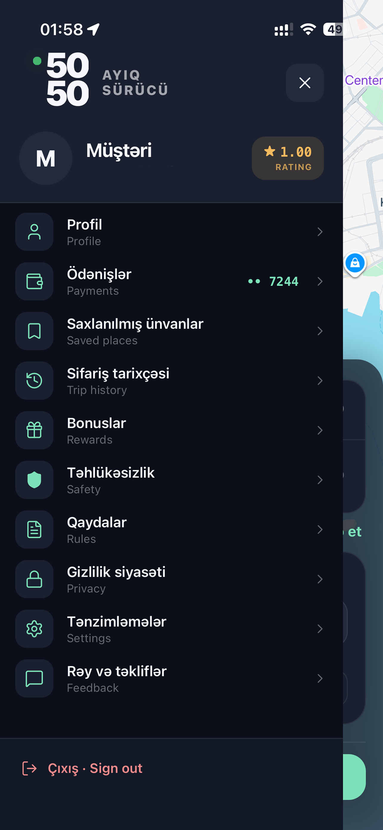 5050 Ayıq Sürücü