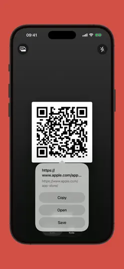 Capture d'écran de Kode QR sur iPhone 1
