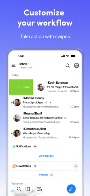 Spark AI Email & Calendar Screenshot