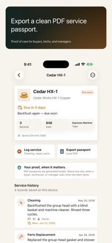 Cafe Gear Log Screenshot 2 of 6