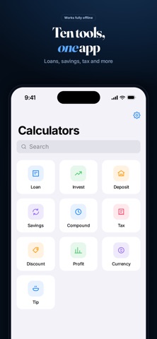 Loan & Mortgage Calculator iPhone screenshot