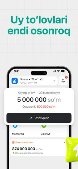 Скриншот Uyim: Shartnoma Va To'lov на iPhone 2
