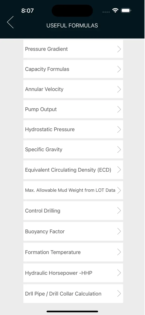Screenshot #2 pour OilField Formulas iHandy Calc