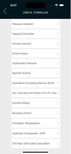 OilField Formulas IHandy Calc iPhone Ekran Görüntüsü 3