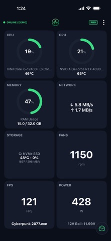 MetricViewer iPhone screenshot