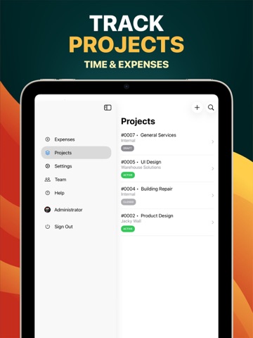 Task and Project Center iPad screenshot