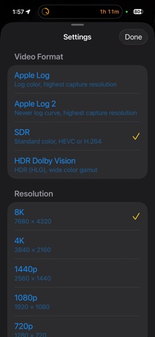 8K Video Recording Screenshot 3 of 3