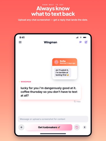 Dating AI: Pickup Lines & Chat iPad screenshot