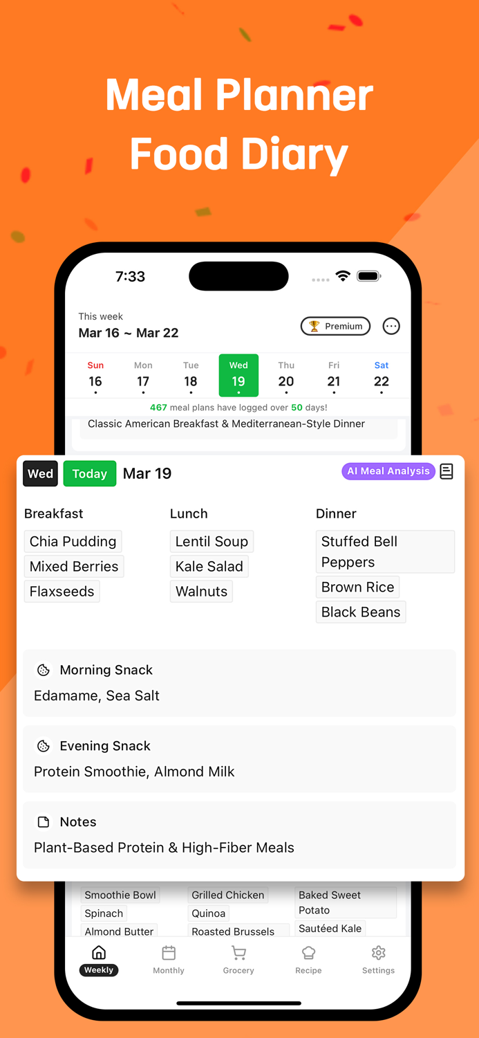 Meal Planner - Food Diary