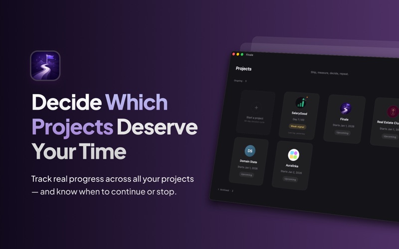 Finale: Decision Tracker app screenshot