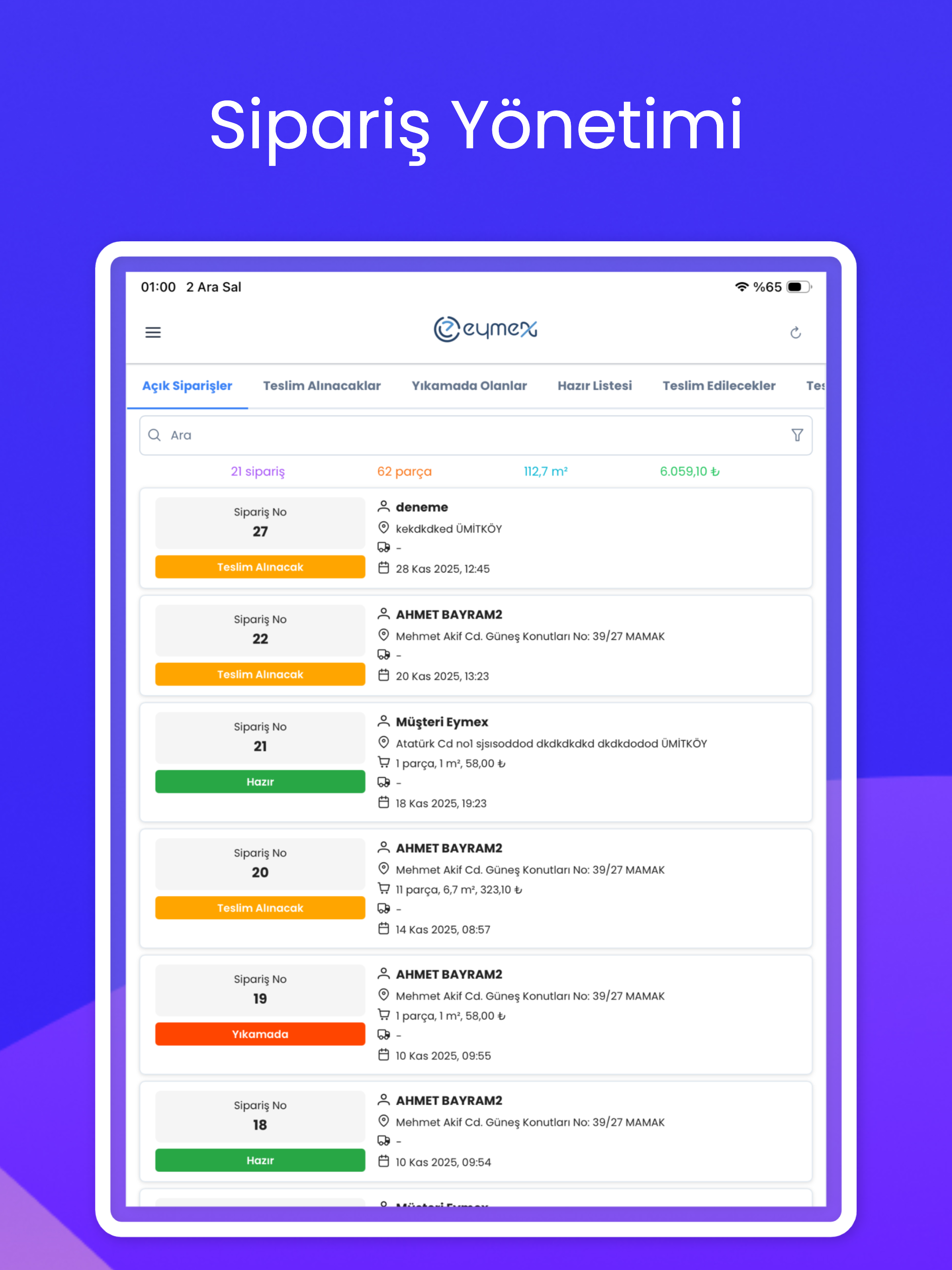 Eymex - Halı Yıkama Programı screenshot 13