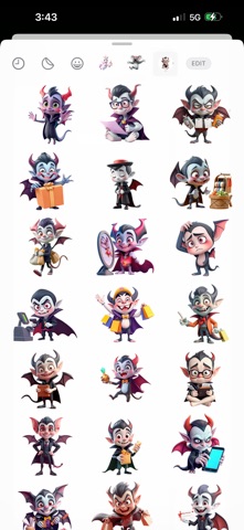 Shopping Vampire Stickers iPhone screenshot
