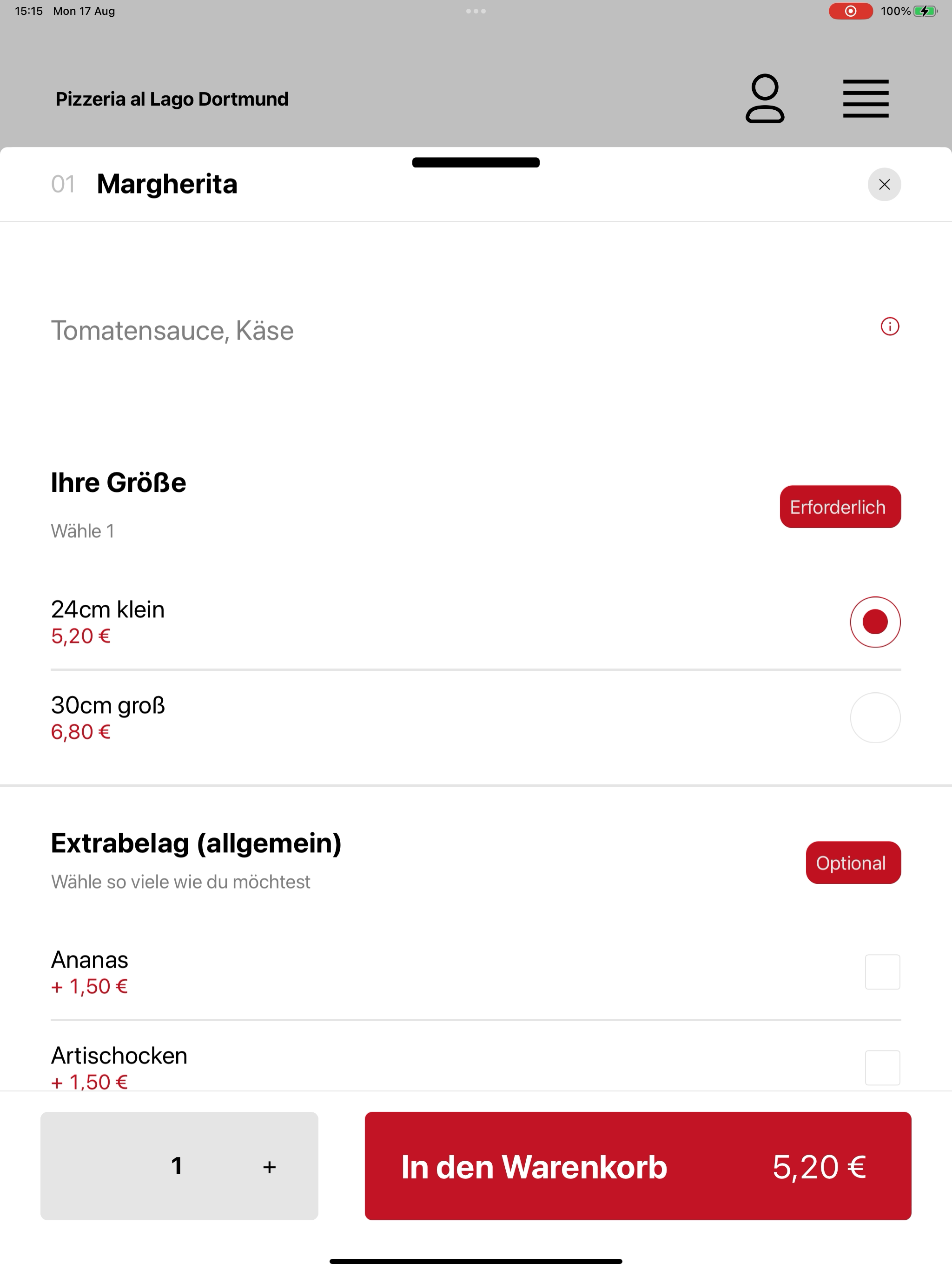 Pizzeria al Lago Dortmund screenshot 14