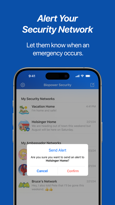 Biopower Security iPhone screenshot 3 - Social Networking app