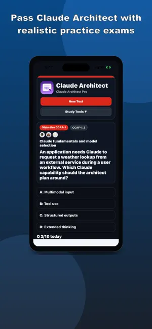 Claude Architect Practice Test screenshot 1