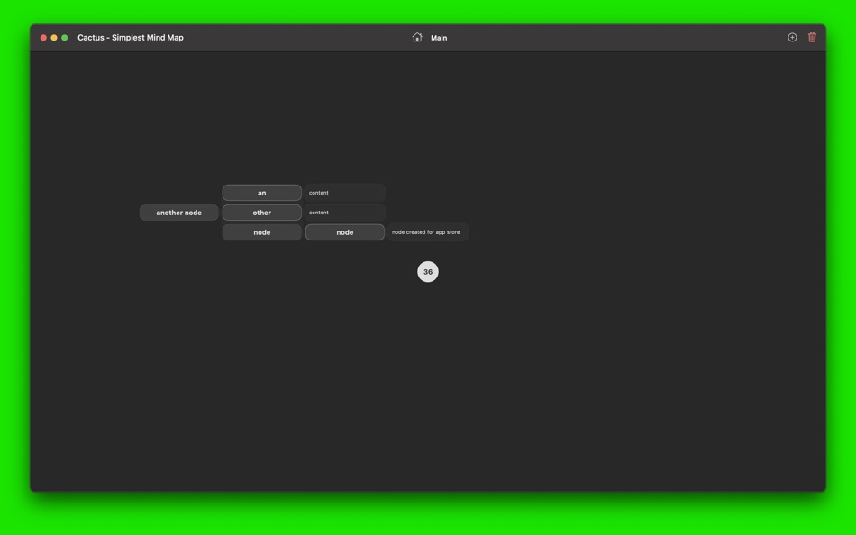 #3. Cactus - Simplest Mind Map (macOS) 由: Nurdogan Karaman
