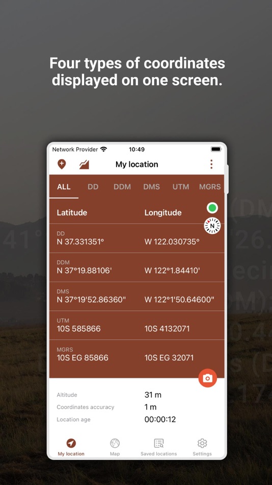 #3. My GPS Coordinates Lite (iOS) By: MYSTIC MOBILE APPS LLC