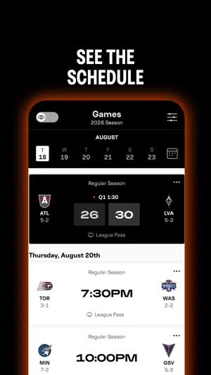 WNBA: Live Games & Scores screenshot 2