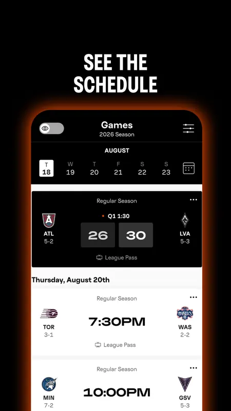 WNBA: Live Games & Scores screenshot 2 of 8