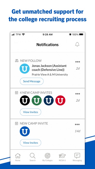 NCSA Athletic Recruiting Screenshot