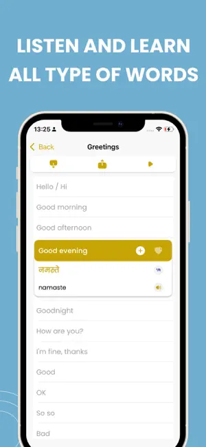 Learn Hindi - Phrasebook screenshot 2