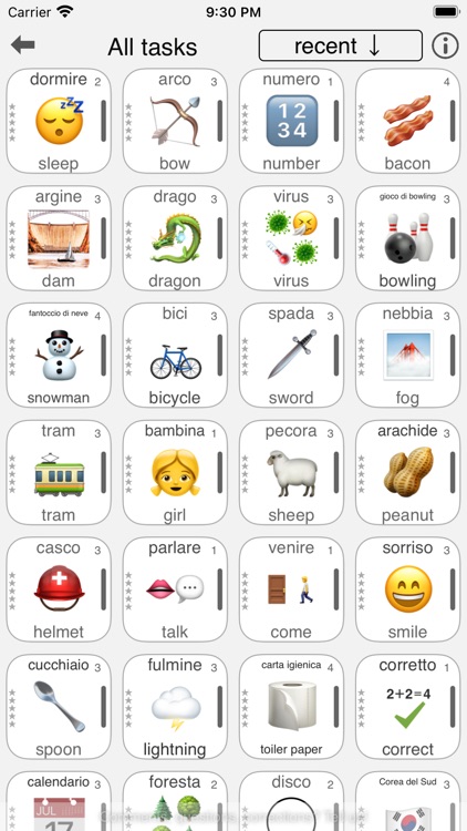 Italian - learn words easily