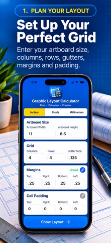 Graphic Layout Calculator app screenshot